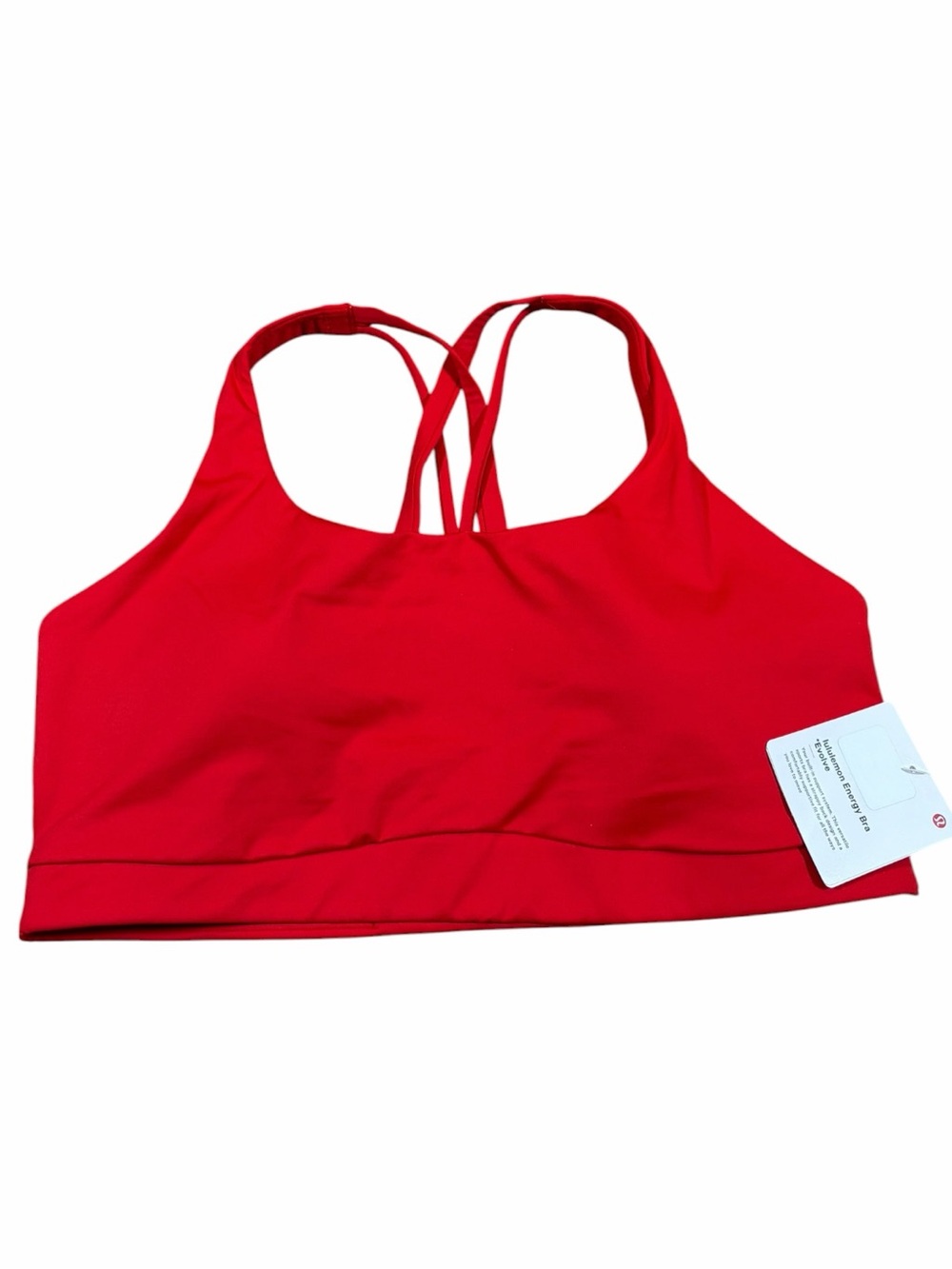 NWT Lululemon Energy Bra *Evolve *Medium Support (Oxford Red) Size L